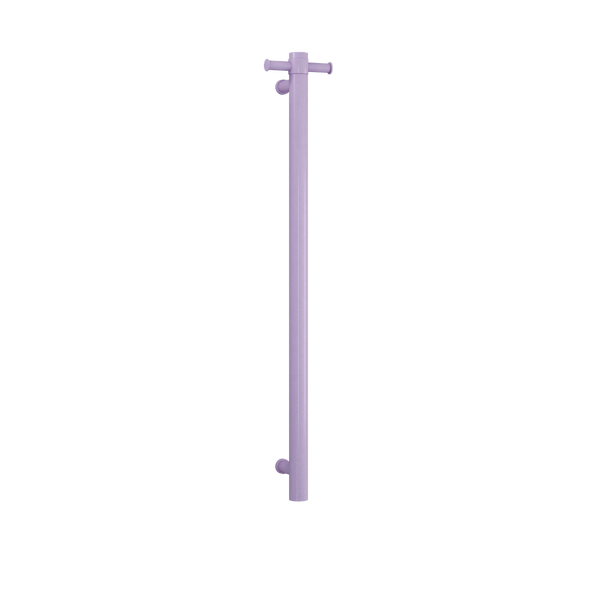 Thermogroup Lilac Satin Straight Round Vertical Single Heated Towel Rail Lilac Satin Pastel