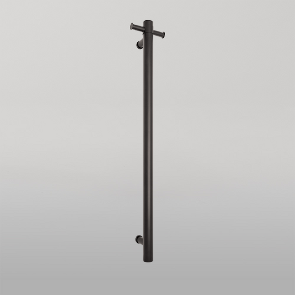 Thermogroup Round 240Volt Vertical Single Heated Rail Matte Black
