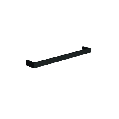 Square Single Bar Heated Towel Rail Matte Black