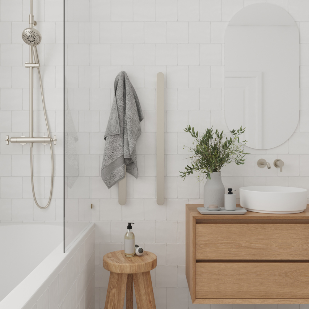 Brushed Nickel Single Thermorail