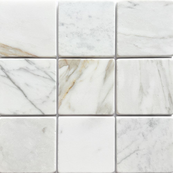 Tiles Fossil Calacatta Gold Tumbled 100 x 100mm