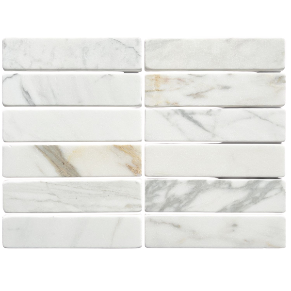 Tiles Fossil Calacatta Gold Tumbled 50 x 200mm