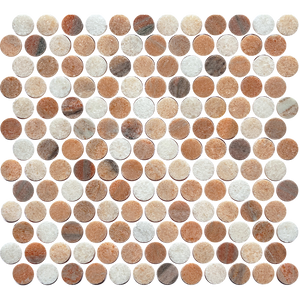 Tiles Callisto Rosa Portogallo Penny Round Honed 23 x 23mm