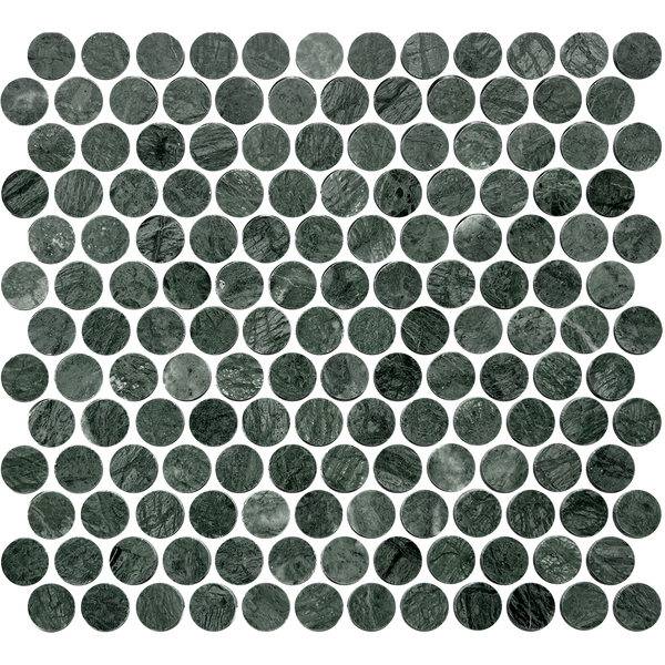 Tiles Callisto Indian Green Penny Round Honed 23 x 23mm