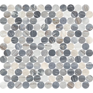 Tiles Callisto Blue Sandstone Penny Round Honed 23 x 23mm