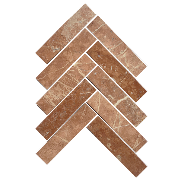 Tiles Callisto Rojo Alicante Herringbone Honed 35 x 150mm