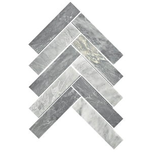Tiles Callisto Carrara Grey Herringbone Honed 35 x 150mm