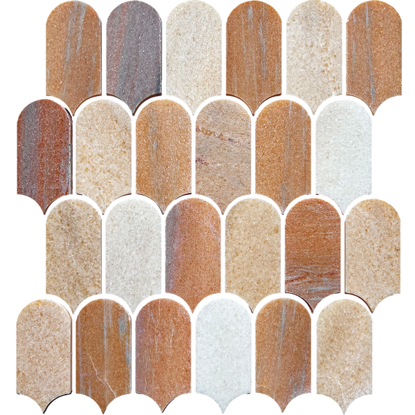 Tiles Callisto Rosa Portogallo Feather Honed 50 x 103mm