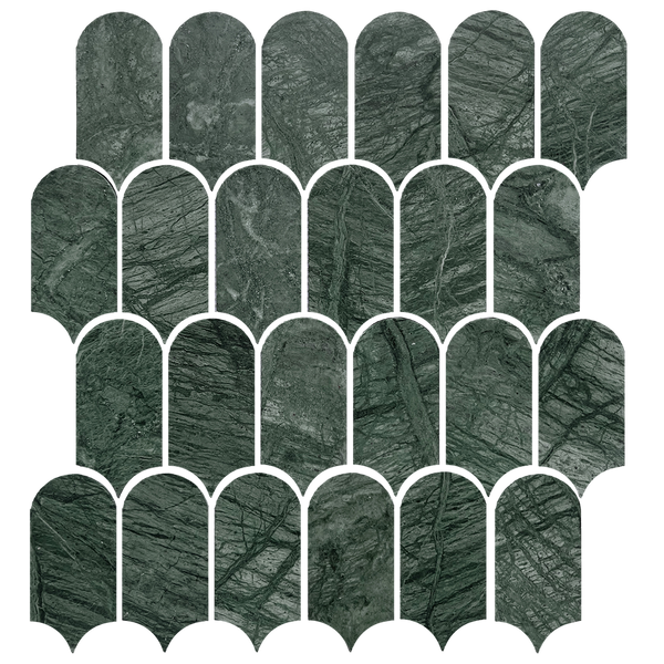 Tiles Callisto Indian Green Feather Honed 50 x 103mm