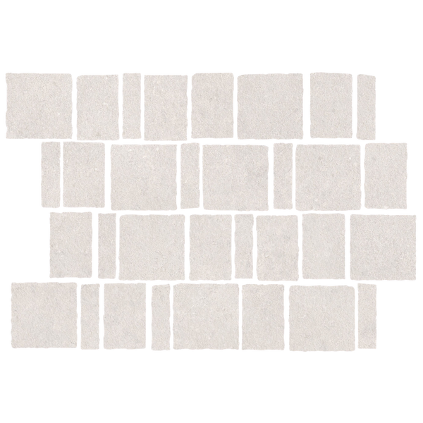 Tiles Pebble Stone White Matt Tumbled Mosaic 296 x 396mm