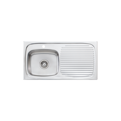 Oliveri Ultraform Single Bowl Sink With Right Drainboard Stainless Steel