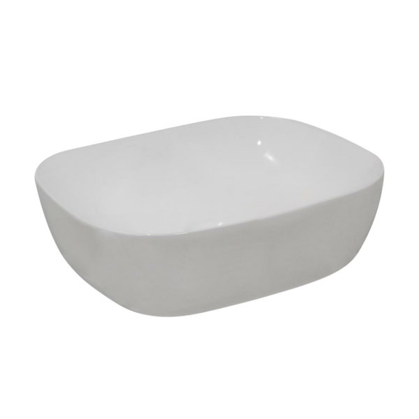 Argent Evoke 500 Rectangular Vessel Basin (No Taphole) Gloss White