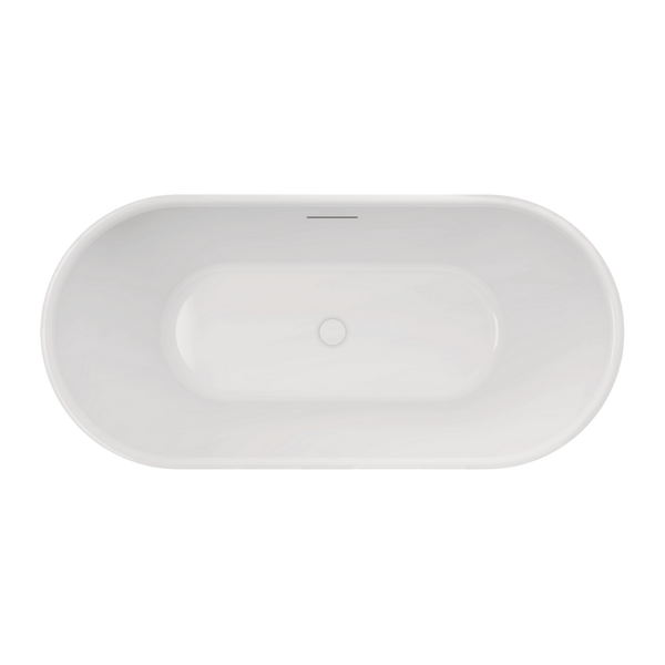 Decina Valentina 1700 Oval Freestanding Bath Matte White