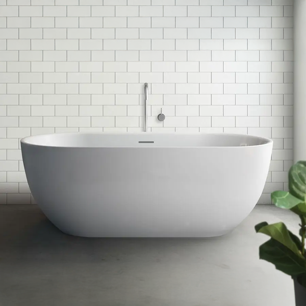 Decina Valentina 1700 Oval Freestanding Bath Matte White
