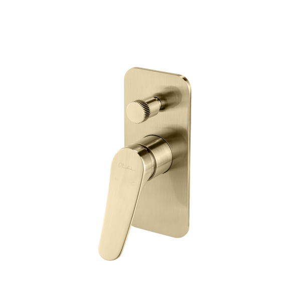 Oliveri Verona Wall Mixer With Diverter (Trim Kit Only) Classic Gold