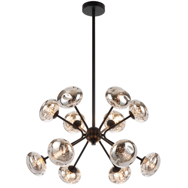 Telbix Varlin 12 Light Pendant Black