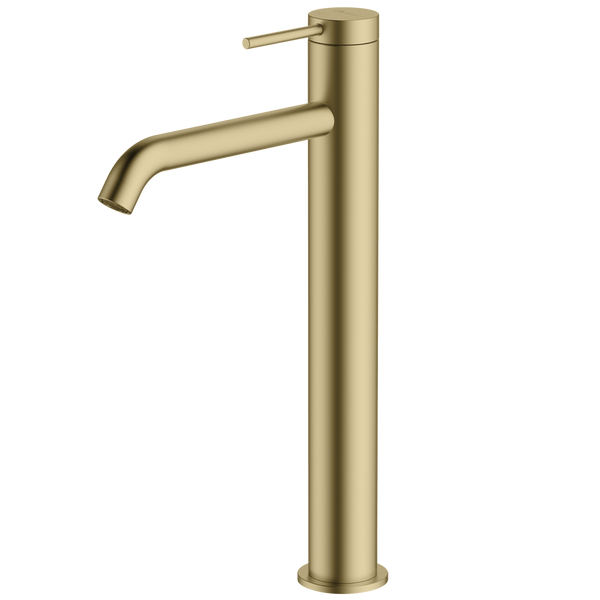 Oliveri Venice Curved Tower Basin Mixer Classic Gold