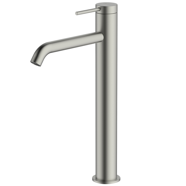 Oliveri Venice Curved Tower Basin Mixer Brushed Nickel