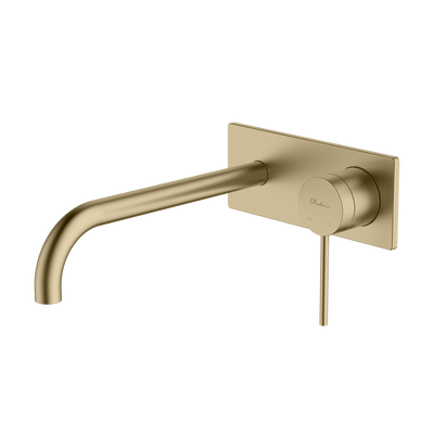 Oliveri Venice Curved Wall Mixer Set Classic Gold