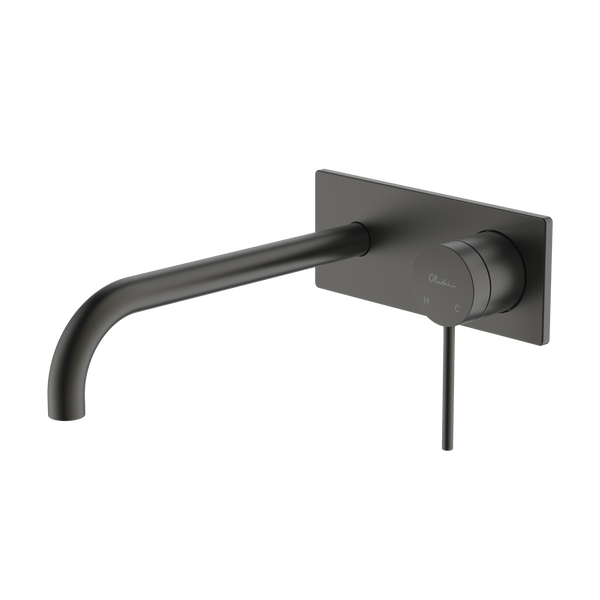 Oliveri Venice Curved Wall Mixer Set Gunmetal