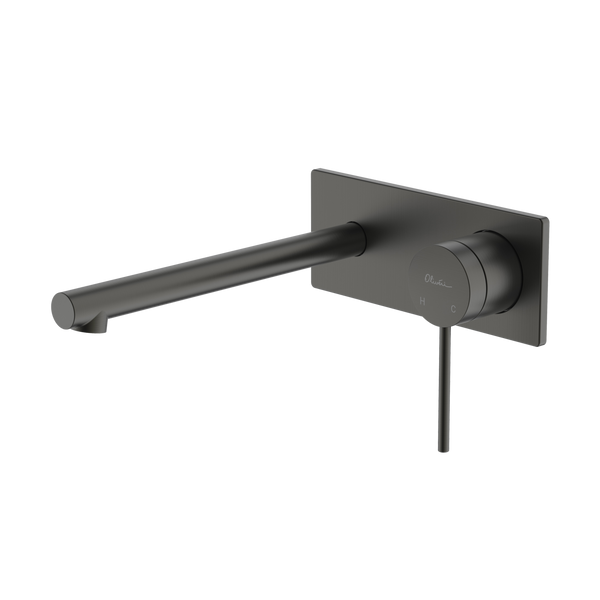 Oliveri Venice Straight Wall Mixer Set Gunmetal