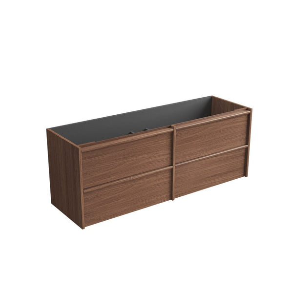 Aulic Venetta Framed Wall Hung 1500mm Vanity Walnut