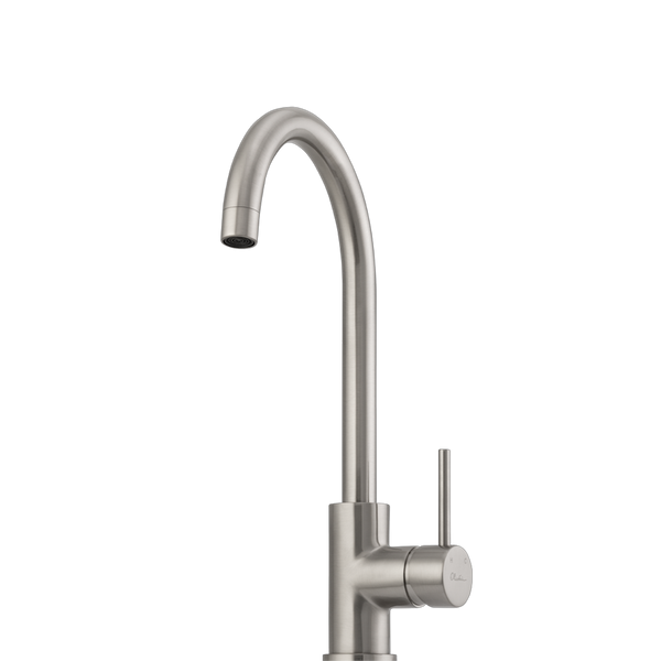 Oliveri Venice Goose Neck Mixer Lead Free Brushed Nickel