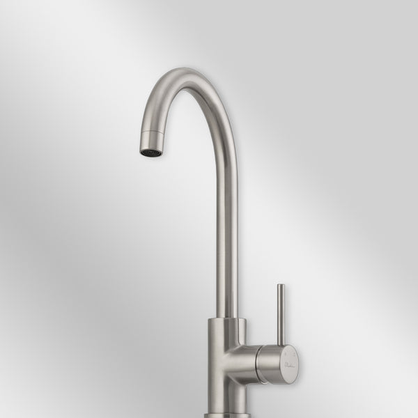 Oliveri Venice Goose Neck Mixer Lead Free Brushed Nickel