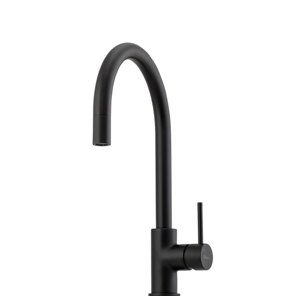 Oliveri Venice Pull Out Goose Neck Mixer Matte Black