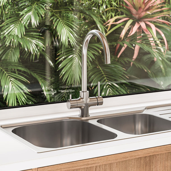 Oliveri Venice Goose Neck 3 Way Filter Tap Chrome