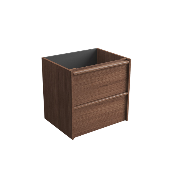Aulic Venetta Framed Wall Hung 600mm Vanity Walnut