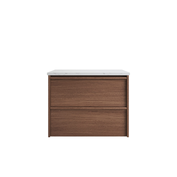 Aulic Venetta Framed Wall Hung 750mm Vanity Walnut