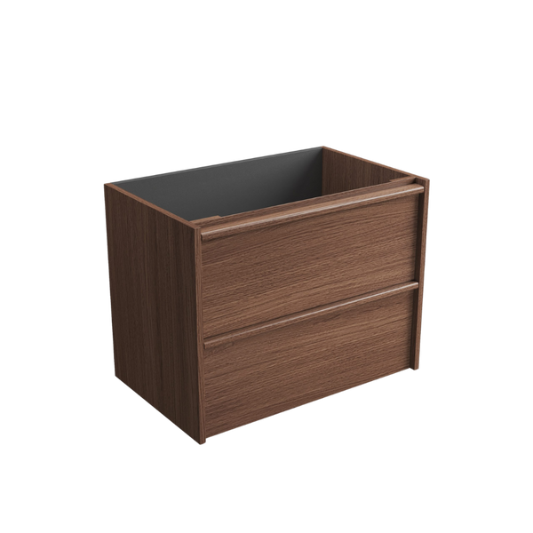 Aulic Venetta Framed Wall Hung 750mm Vanity Walnut