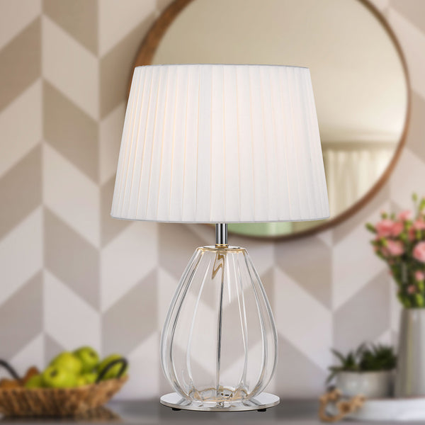 Telbix Veana Table Lamp Clear Ivory