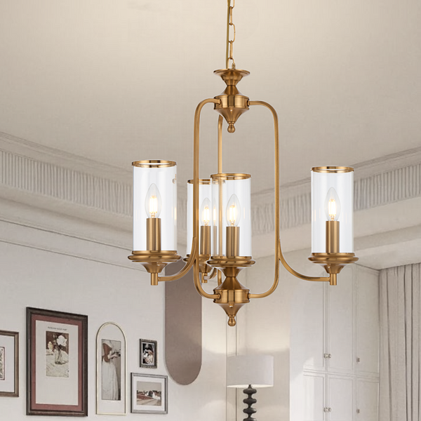 Telbix Velden 4 Light Pendant Copper