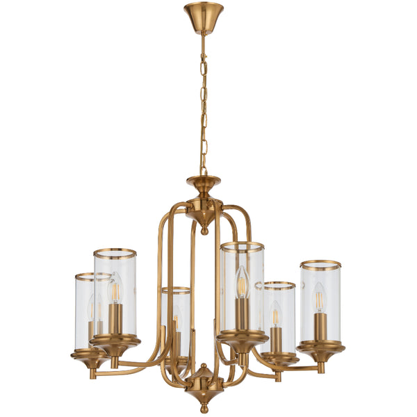Telbix Velden 6 Light Pendant Copper