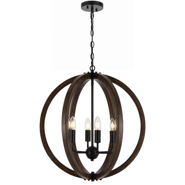 Telbix Vestal 6 Light Pendant Black