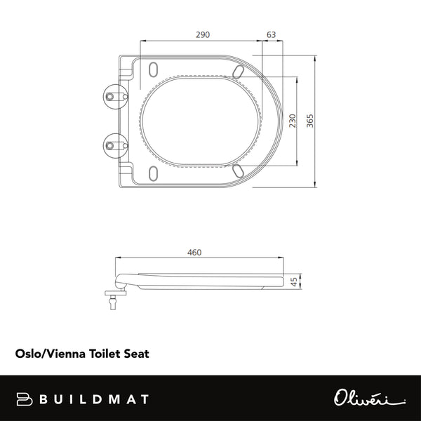 Oliveri Oslo/Vienna Toilet Seat White