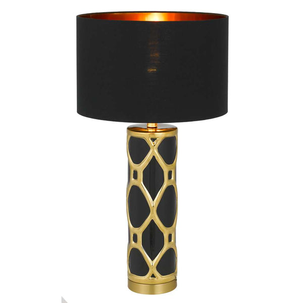 Telbix Vilma Ceramic Table Lamp Black