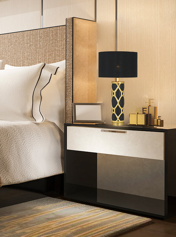 Telbix Vilma Ceramic Table Lamp Black