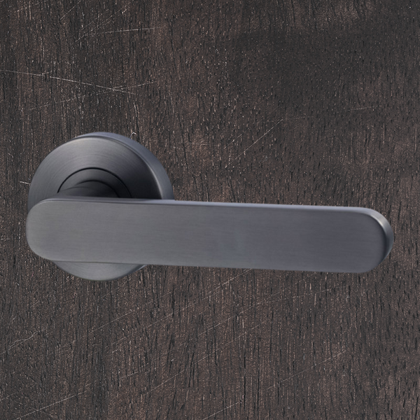 Lockwood Vivid Lever V3 Passage Set with Latch Satin Gunmetal