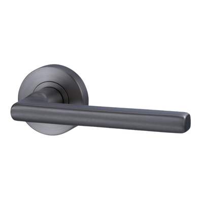 Lockwood Vivid Lever V4 Passage Set with Latch Satin Gunmetal