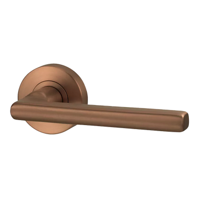 Lockwood Vivid Lever V4 Passage Set with Latch Satin Bronze
