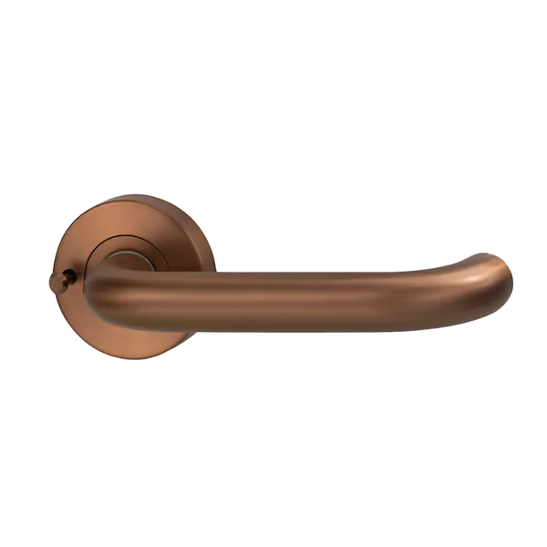 Lockwood Vivid Lever V2 Privacy Set with Latch Satin Bronze