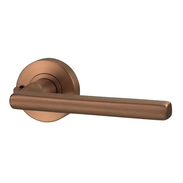 Lockwood Vivid Lever V4 Privacy Set with Latch Satin Bronze