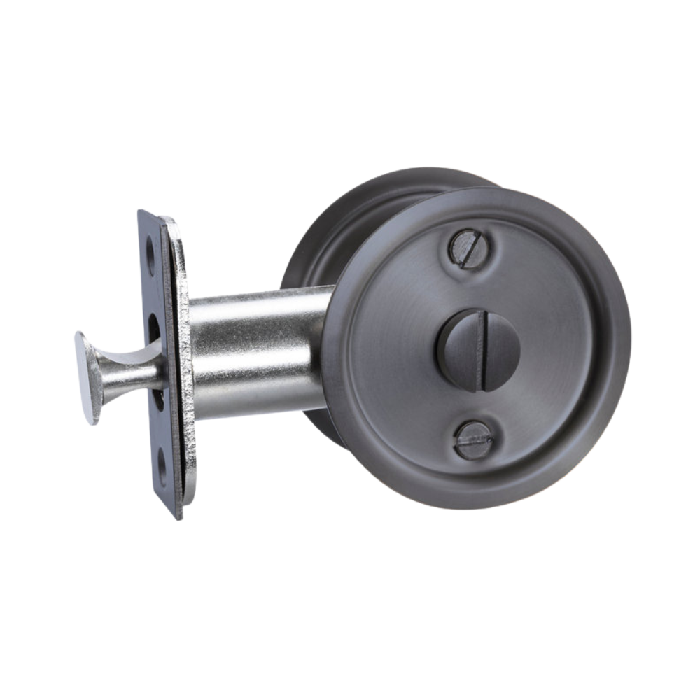 Lockwood Vivid Cavity Slider Privacy Set Satin Gunmetal – Buildmat