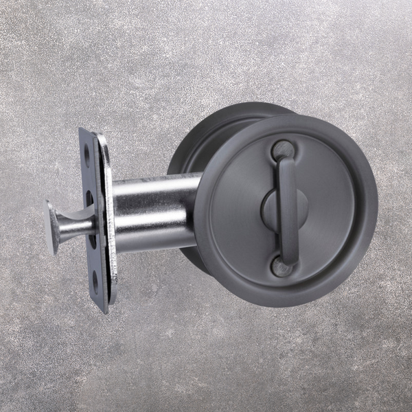 Lockwood Vivid Cavity Slider Privacy Set Satin Gunmetal