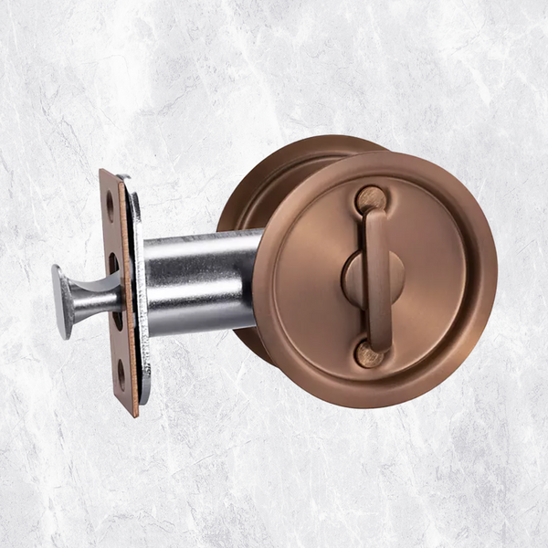 Lockwood Vivid Cavity Slider Privacy Set Satin Bronze