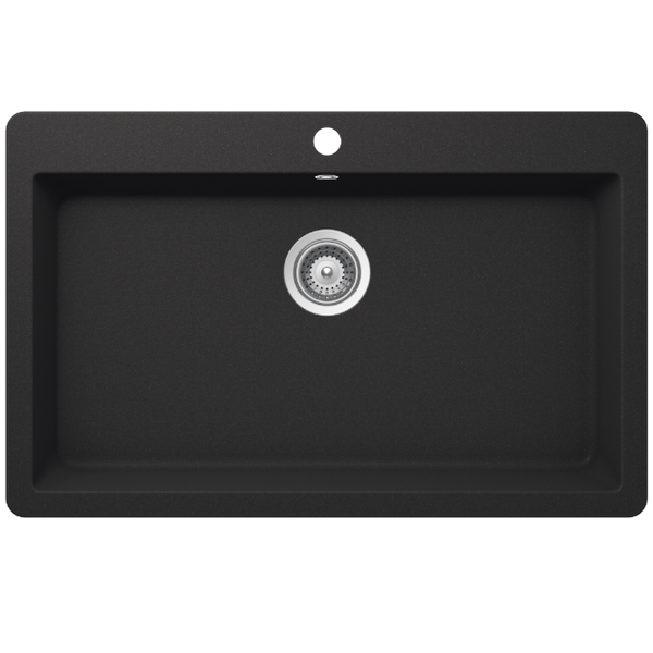 Schock Virtus Large Bowl 1 Tap Hole Onyx Black