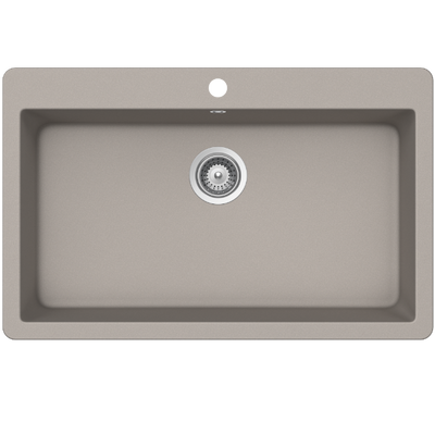 Schock Virtus Large Bowl 1 Tap Hole Concrete Grey